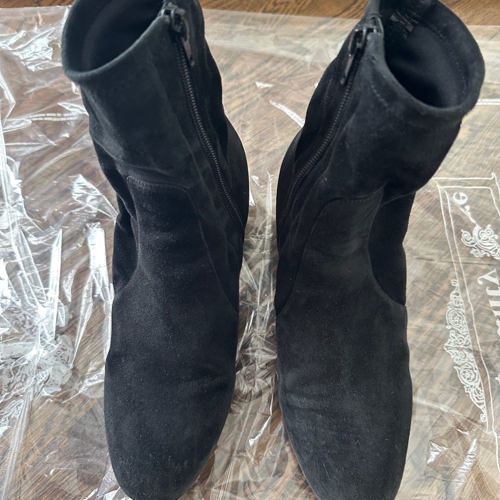 Valentino Garavani Black Suede Ankle Booties